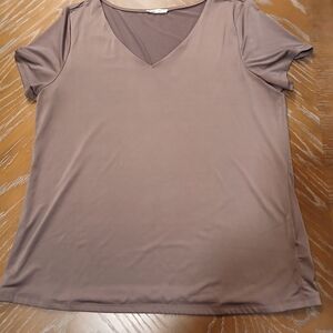 Maurice's Edgely Women's Short Sleeve V-Neck Top - Taupe